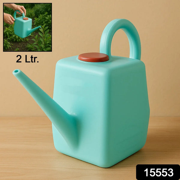 2 Litre Heavy - Duty Plastic Gardening Watering Can with Long Spout & Ergonomic Handle - Justgrabit Inc.