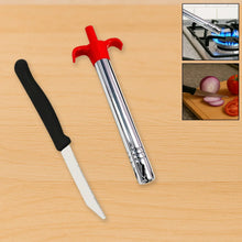 Stainless Steel Electronic Gas Lighter and Knife (2 in 1) - Justgrabit Inc.