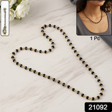 Traditional Black Beads Mangalsutra Style Necklace for Women (1 pc) - justgrabit.in | Just Grab It