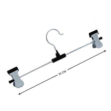 Hangers with 2 - Adjustable Anti - Rust Clips (Pack of 12) - Justgrabit Inc.