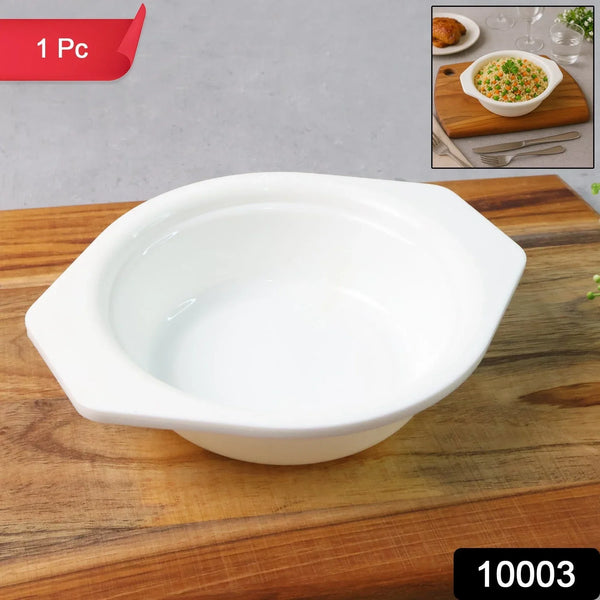Premium Plastic Serving & Mixing Bowl with Easy - Grip Side Tabs (1 Pc) - justgrabit.in | Just Grab It