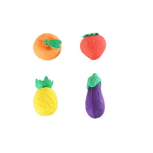 Mini Cute Veg & Fruit Erasers – 3D Colorful Eraser Set for Kids (4 Pc) - Justgrabit Inc.