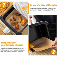 Square Air Fryer Disposable Paper Liner (50 Pcs Set / 160mmx45mm) - justgrabit.in | Just Grab It