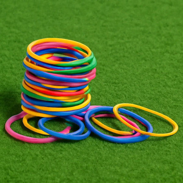 RUBBER BAND FOR OFFICE/HOME AND KITCHEN ACCESSORIES ITEM PRODUCTS, ELASTIC RUBBER BANDS, FLEXIBLE REUSABLE NYLON ELASTIC UNBREAKABLE, FOR STATIONERY, SCHOOL MULTICOLOR - justgrabit.in | Just Grab It