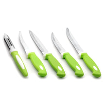 Stainless Steel Knife & Peeler Set with Stand - 6 Pcs - Justgrabit Inc.