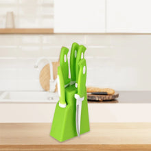 Stainless Steel Knife & Peeler Set with Stand - 6 Pcs - Justgrabit Inc.