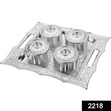 Dry Fruit Air Tight Bowls Tray with Lids 4 Section Snacks Mukhvas Dani - Justgrabit Inc.