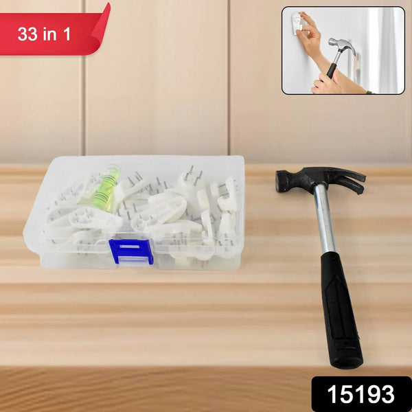 33 in 1 Picture Hangers Photos Hanging Hardware Kit (1 Set) - Justgrabit Inc.