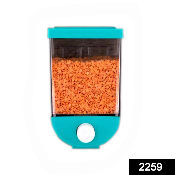 Wall Mounted Cornflakes / Cereal / Pulses / Beans / Oatmeal / Namkeen / Dry Food Storage Box / Tank - 1100 ml (assorted color) - Justgrabit Inc.