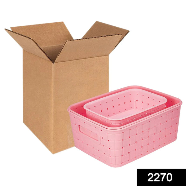 Multipurpose Smart Shelf Basket Storage Basket (Set 3 Pc) - Justgrabit Inc.