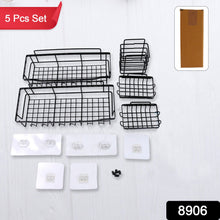 Metal Shower Basket / Canddy, for Bathroom Organiser (5 Pc Combo) - justgrabit.in | Just Grab It