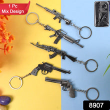 Mix Design Metal Gun Keychain With Case (1 Pc / Mix Design) - justgrabit.in | Just Grab It