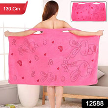 Soft & Absorbent Microfiber Bath Towel Wrap with Shoulder Straps (1 Pc) - justgrabit.in | Just Grab It