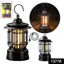 LED Camping Lante Light Retro Style Lighting Battery Type - c Rechargeable (1 Pc) - justgrabit.in | Just Grab It