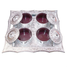 Dry Fruit Air Tight Bowls Tray with Lids 4 Section Snacks Mukhvas Dani - Justgrabit Inc.