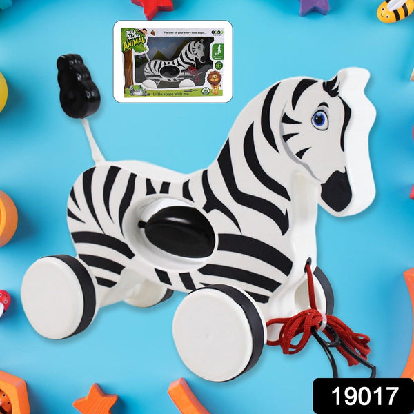 Zebra Pull Along Toy Baby Early Walking Pull Toy Rope Toy for Babies Walking Toy - justgrabit.in | Just Grab It