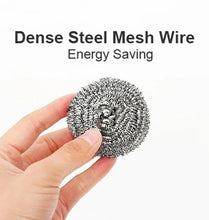 Round Shape Stainless Steel Ball Scrubber (Pack of 12) - Justgrabit Inc.