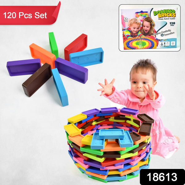 Kids 120 Domino Blocks Dominoes (120 Pcs Set) - justgrabit.in | Just Grab It
