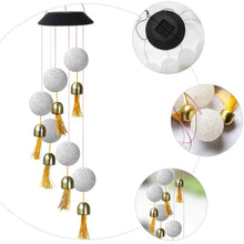 Solar Crystal Ball Wind Chime, Color Changing Solar Powered LED Hanging Wind Chime Light Mobile for Patio Yard Garden Home Outdoor Night Decor, Gifts - justgrabit.in | Just Grab It