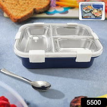 3 Compartment Transparent Stainless Steel Lunch Box for Kids, Tiffin Box, Lunch Box, Lunch Box for Kids, Insulated Lunch Box, Lunch Box for Office Women and Men, Stainless Steel Tiffin Box for Boys, Girls, School Office (Multi Color) - justgrabit.in | Just Grab It