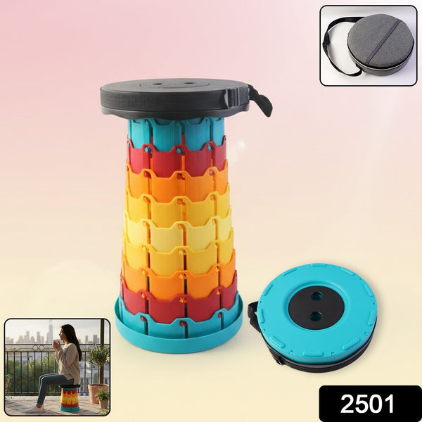 Collapsible Stool with Handle for Portable Seating (44x25.5 cm) - justgrabit.in | Just Grab It