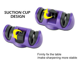 Manual Knife Sharpener 2 Stage Sharpening Tool for Ceramic Knife and Steel Knives - justgrabit.in | Just Grab It