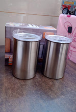 Stainless Steel Airtight Containers with See Through Lid (2 Pc Set / 1000 ML) - justgrabit.in | Just Grab It