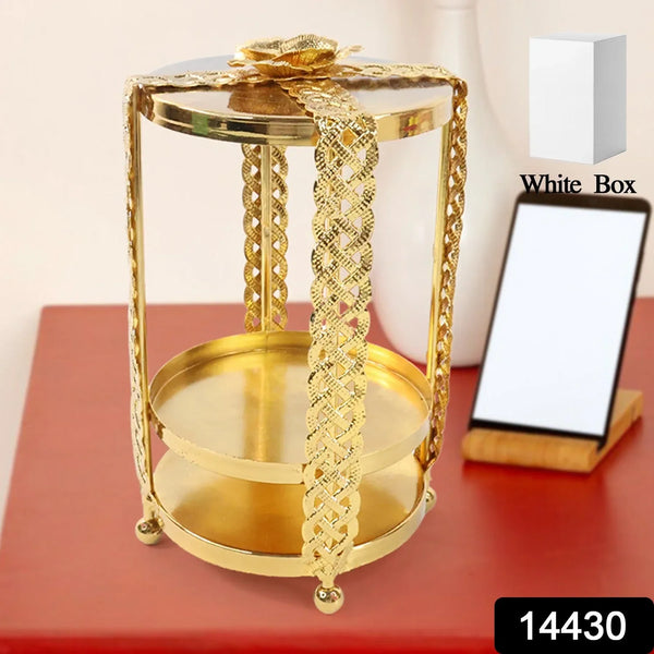 Multipurpose Golden Metal Candle Stand showpiece (1 Pc) - Justgrabit Inc.