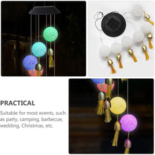 Solar Crystal Ball Wind Chime, Color Changing Solar Powered LED Hanging Wind Chime Light Mobile for Patio Yard Garden Home Outdoor Night Decor, Gifts - justgrabit.in | Just Grab It