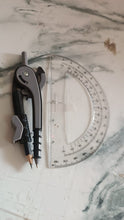 2 - Piece Geometry Protractor Set with Lock and Transparent Protractor - justgrabit.in | Just Grab It