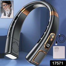 Premium USB Rechargeable Fashion Neck Fan with Digital Display (1 Pc) - justgrabit.in | Just Grab It