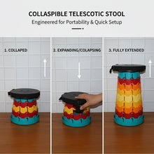 Collapsible Stool with Handle for Portable Seating (44x25.5 cm) - justgrabit.in | Just Grab It
