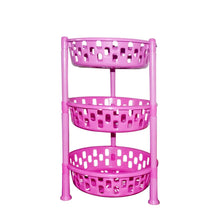 Round Multipurpose Plastic Storage Rack Organiser - Justgrabit Inc.