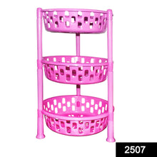 Round Multipurpose Plastic Storage Rack Organiser - Justgrabit Inc.