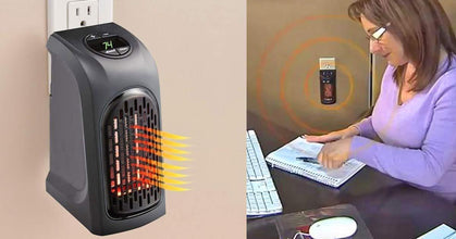 Electric Mini Handy Heater Plug - In Wall (400w) - Justgrabit Inc.