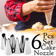 Cake Decorating Stainless Steel Nozzle (6pcs) - Justgrabit Inc.