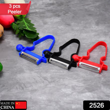 3pc Durable Blade Vegetable Peelers with Ergonomic Handles - justgrabit.in | Just Grab It