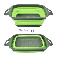 Silicone Square Plastic Folding Collapsible Durable Kitchen Sink Dish Rack - Justgrabit Inc.