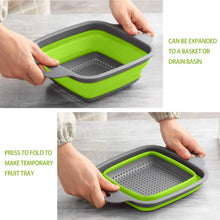 Silicone Square Plastic Folding Collapsible Durable Kitchen Sink Dish Rack - Justgrabit Inc.