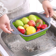 Silicone Square Plastic Folding Collapsible Durable Kitchen Sink Dish Rack - Justgrabit Inc.