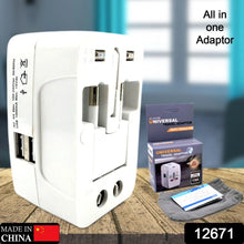 All - in - One Universal Worldwide Travelling AC Adaptor Plug (AU / UK / US / EU) International Power Charger Electric USB Power Plug Socket Adapter Converter (1 Pc) - Justgrabit Inc.