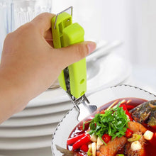 Stainless Steel Home Kitchen Anti - Scald Plate Take Bowl Dish Pot Holder - justgrabit.in | Just Grab It