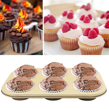 Round Shape Carbon steel Muffin Cupcake Mould Case Bakeware - Justgrabit Inc.