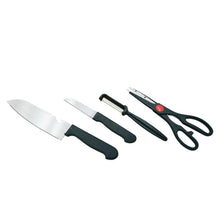 Stainless Kitchen Tool Set (Butcher Knife, Standard Knife, Peeler and Kitchen Scissor) - 4 Pcs - Justgrabit Inc.