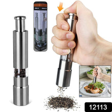 Stainless Steel Thumb Presser Salt and Pepper Grinder (1 Pc) - justgrabit.in | Just Grab It