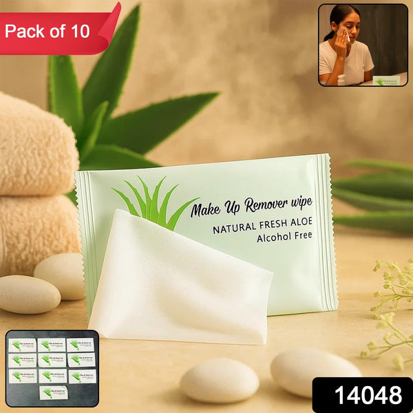 Premium Natural Aloe Makeup Remover Wipes (Pack of 10 Pc) - justgrabit.in | Just Grab It