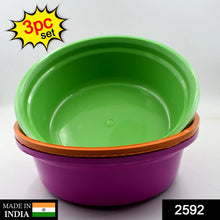 Household Storage Plastic Round Bowl / Tub / Basket / Bucket set - Pack of 3 - Justgrabit Inc.