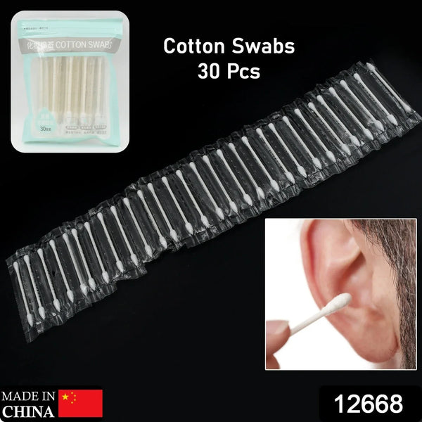 Double Head Cotton Ear & Nose Cleaning Health Care Tools Disposable Sticks Soft Beauty Makeup, Pet Care, Equipment (30 Pcs Set) - Justgrabit Inc.