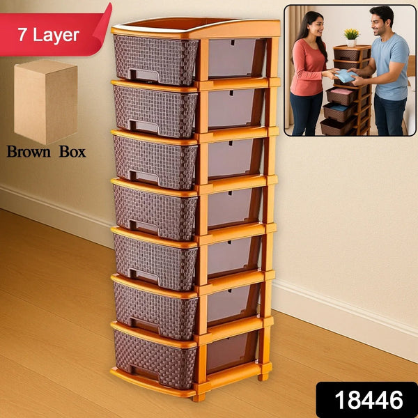7 - Layer Multipurpose Plastic Storage Drawer Organizer - Justgrabit Inc.