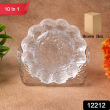 Plastic Household Flower Design Plates Dinner Plates Dish Tray (10 Pcs Set) - justgrabit.in | Just Grab It